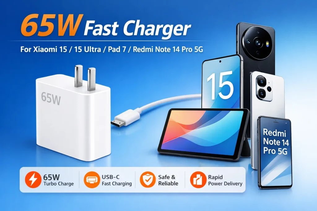 65W Charger for Redmi Note 14 Pro 5G